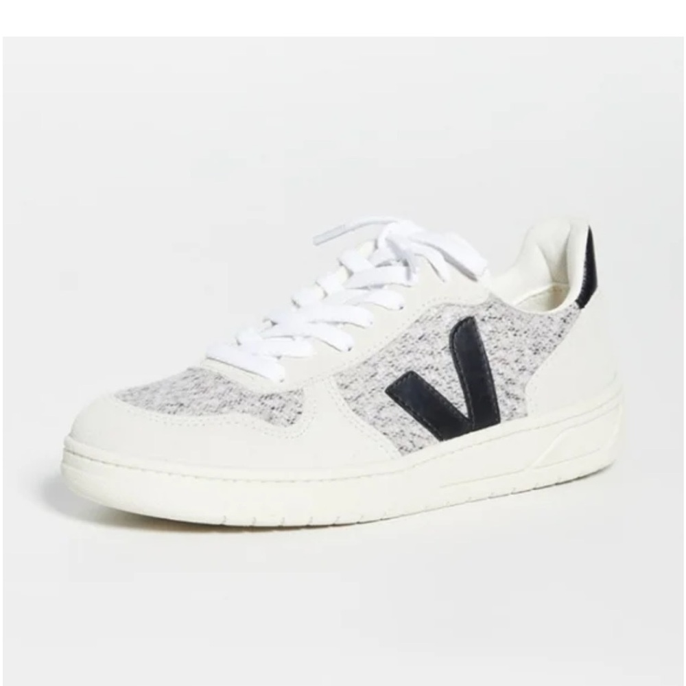 Veja V-10 Flannel Sneakers Snow/Black Size EU 37 US 6